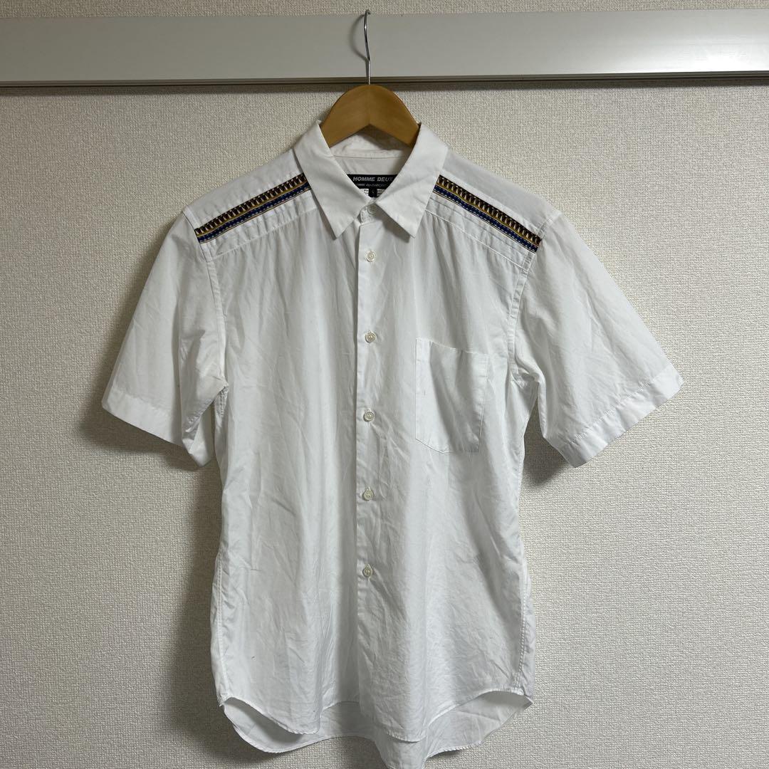 ずっと気になってた COMME des GARCONS HOMME DEUX 半袖シャツ（ホワイト） - メルカリ トップス