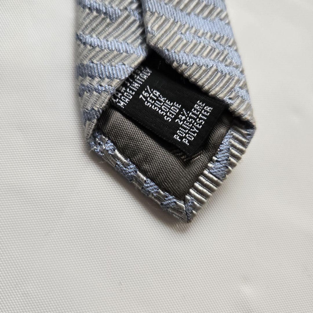 最新Fashion - giorgio armani グレー ブルー ストライプ