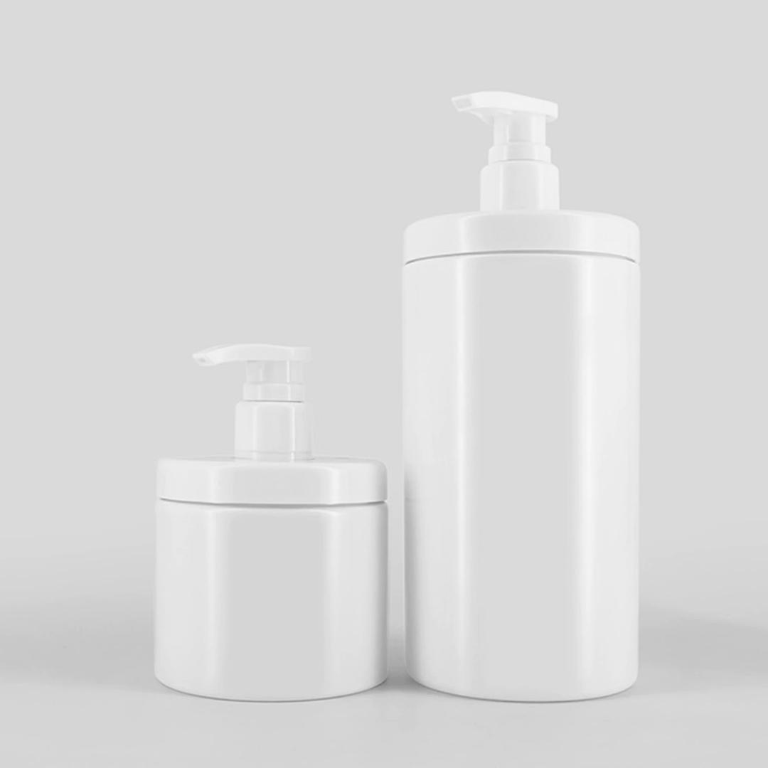 ポンプボトルディスペンサー 500ml 詰め替え容器 ホワイト ポンプ 