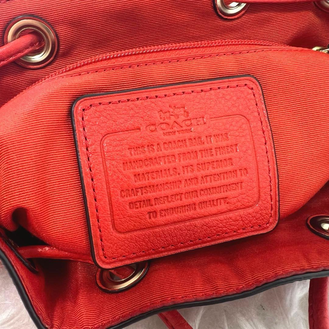 コーチ COACH レディース シボ革 ミニリュック バッグパック オレンジ コーチ COACH レディース シボ革 ミニリュック バッグパック オレンジ