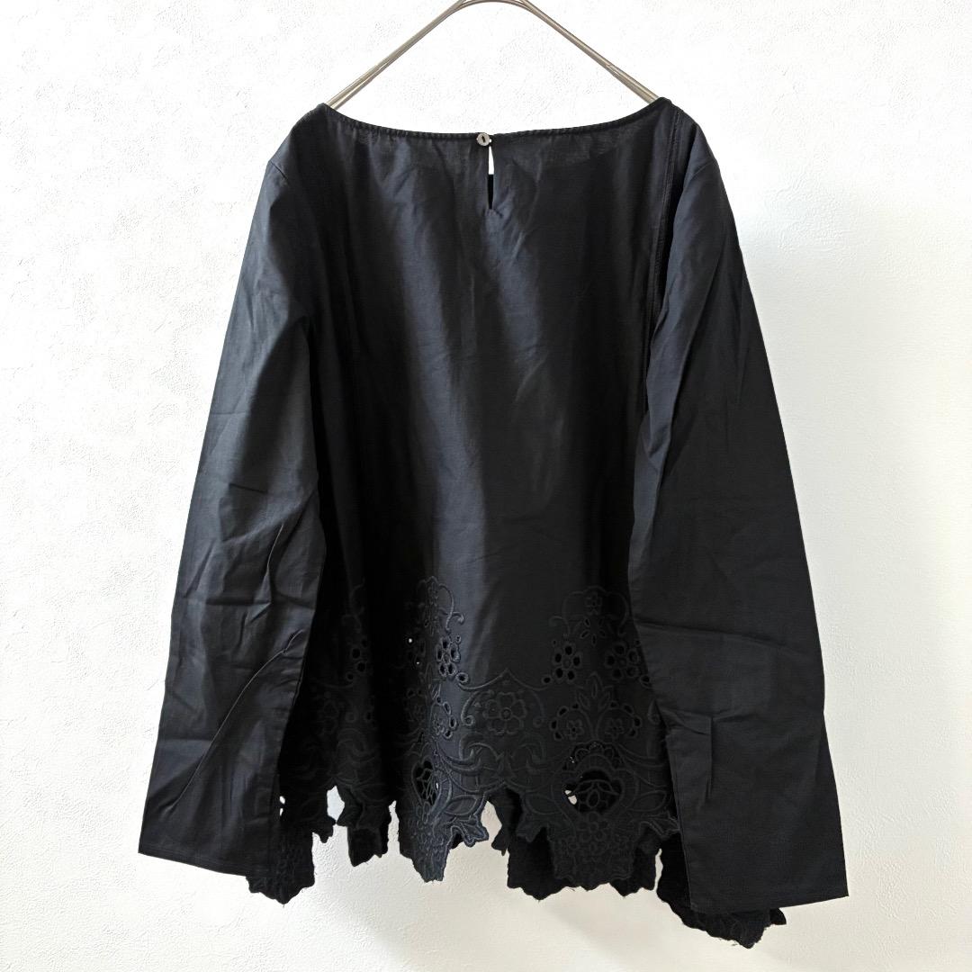 【美品】ADIEU TRISTESSE ブラウス 長袖 ボートネック 花柄刺繍