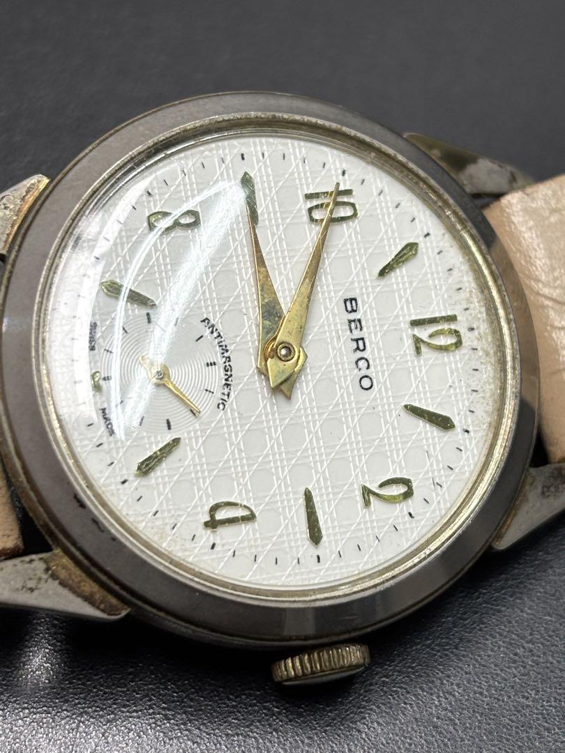 稼働品】BERCO アンティーク手巻き腕時計 スイス製 希少品