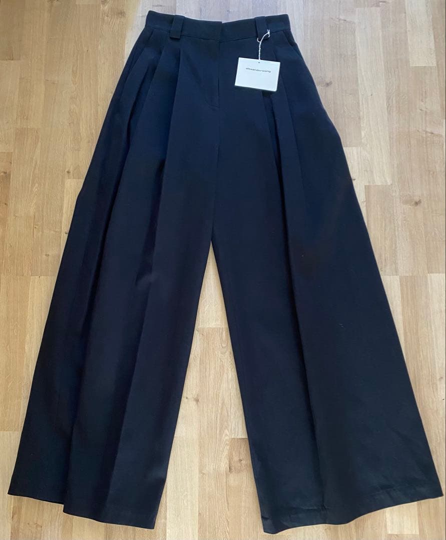 【美品】ALEXANDER WANG ブラックハイウエスト ワイドパンツ 【美品】ALEXANDER WANG ブラックハイウエスト ワイドパンツ