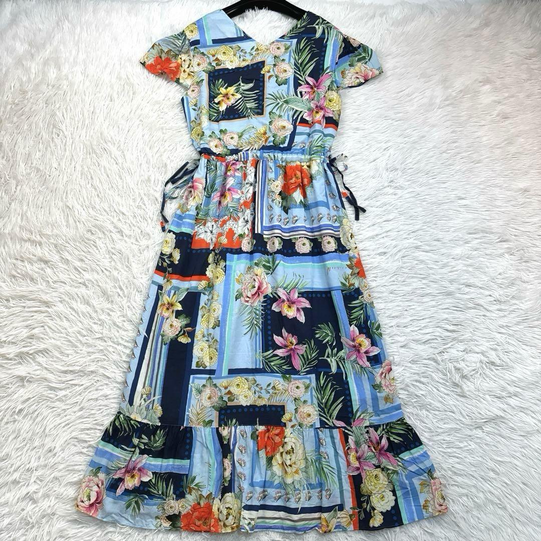完売品!!!極美品✨️ グレースコンチネンタル フラワー ブロック ワンピース 画像2