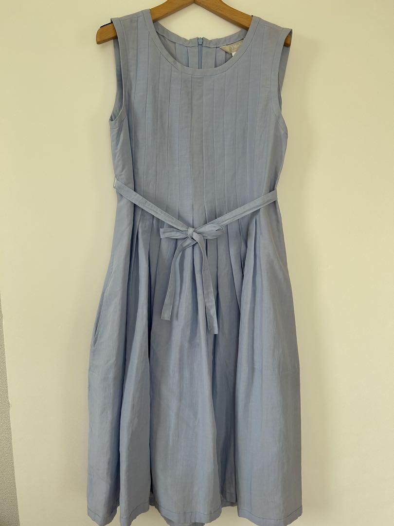 S Max Mara ライトブルー ノースリーブワンピース