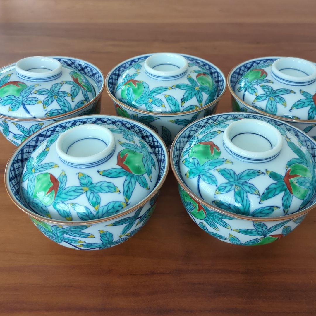 深川製磁 百年庵 茶漬 お茶碗