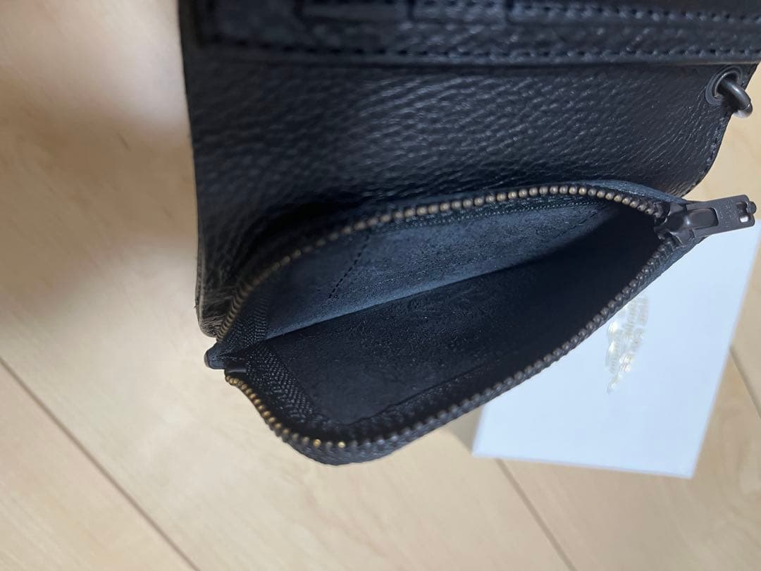 CALEE BLACK STUDS LEATHER WALLET
