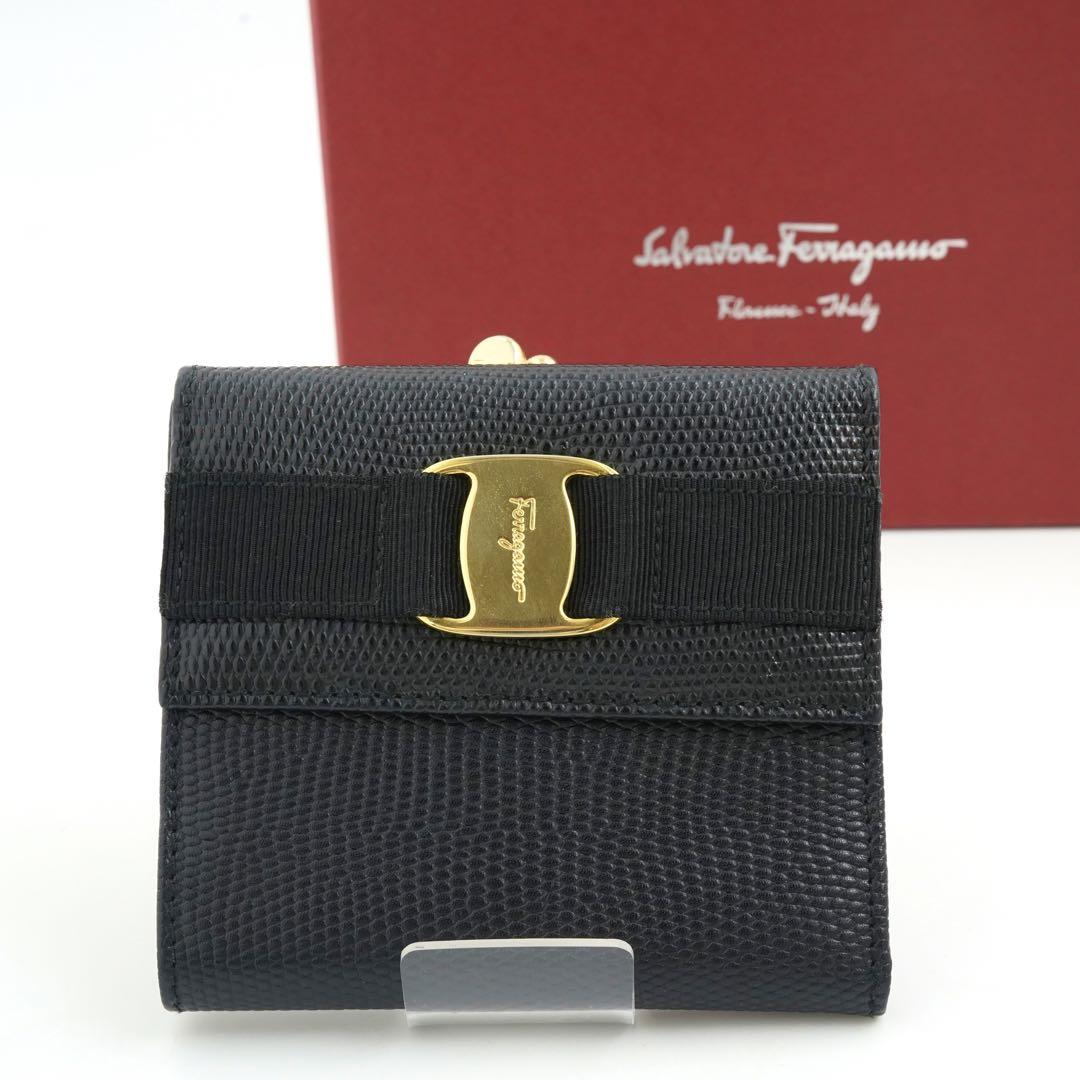 ✨新品未使用✨ Salvatore Ferragamo ミニ財布 ヴァラリボン 画像1