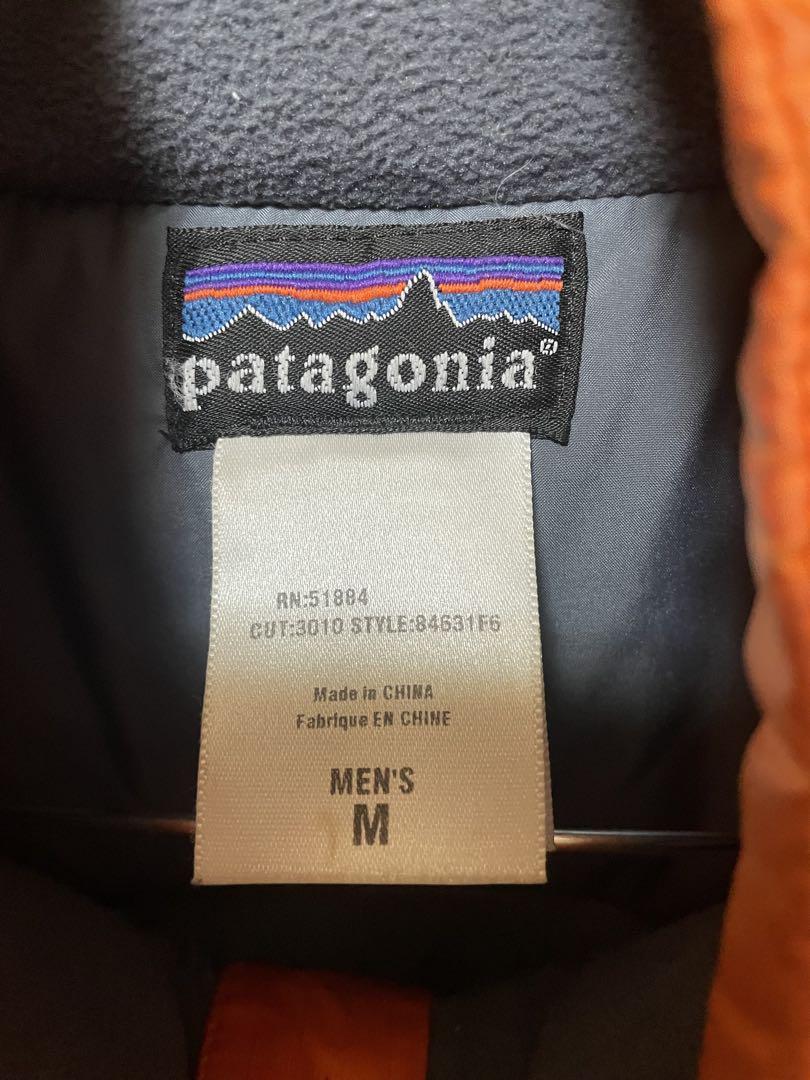 patagonia メンズ ダウンベスト M オレンジ