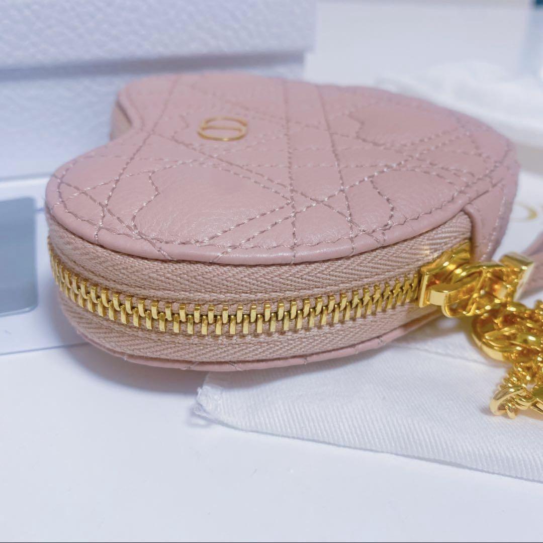 ディオール DIOR チェーン ハートポーチ ハート ピンク