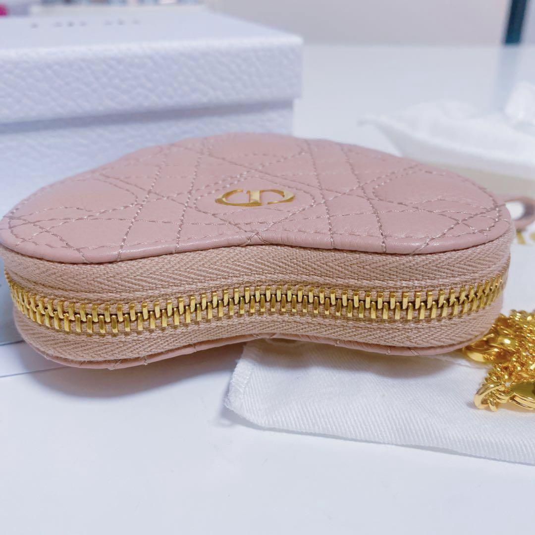 ディオール DIOR チェーン ハートポーチ ハート ピンク