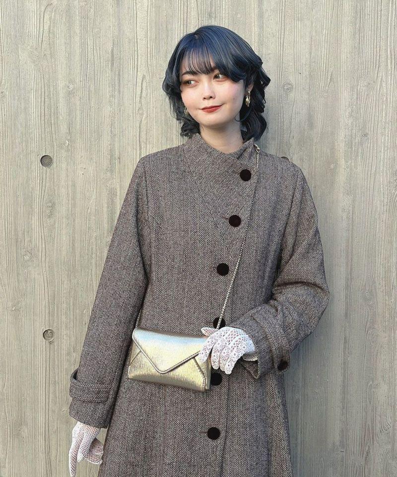 ≪超目玉★12月≫ nakayama様専用 ファー衿付きヘリンボーンコート ジャケット・アウター