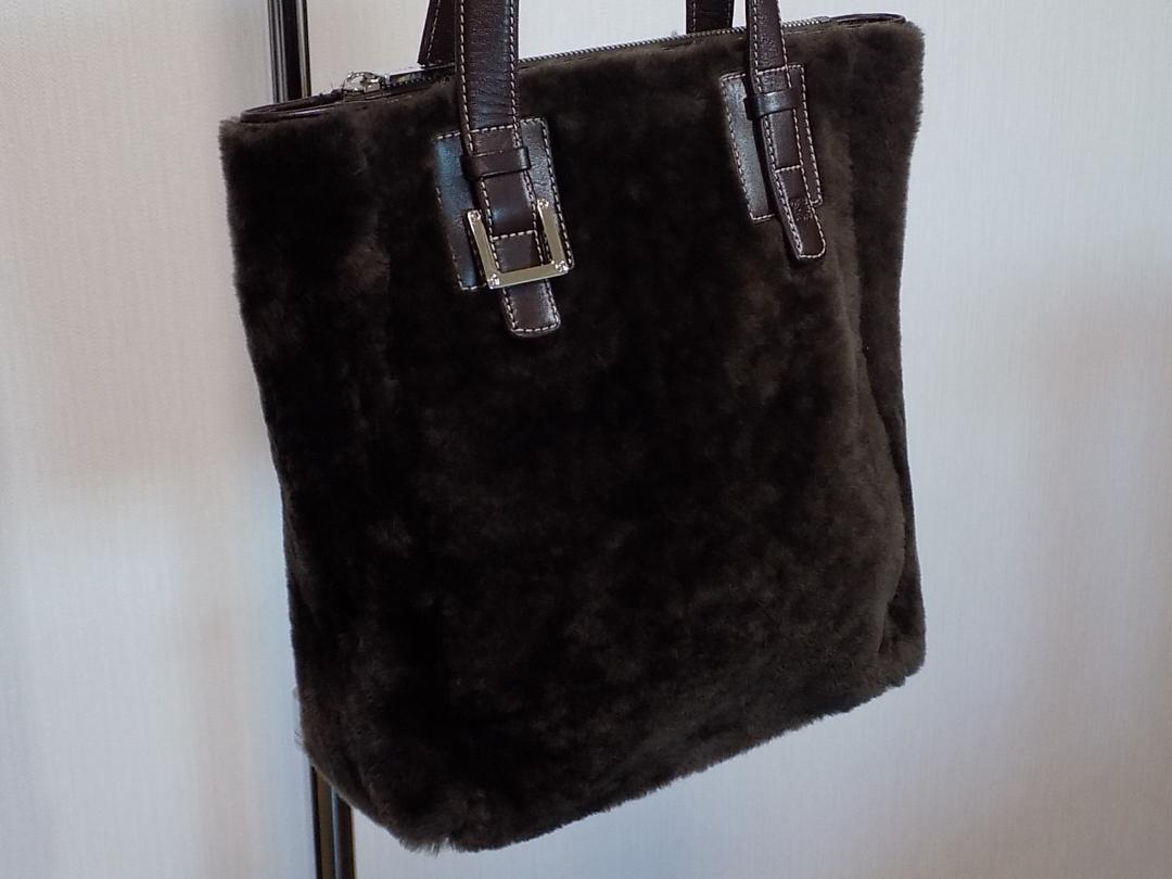 LOEWE　ミンクファーミニハンドボストン　スペイン製