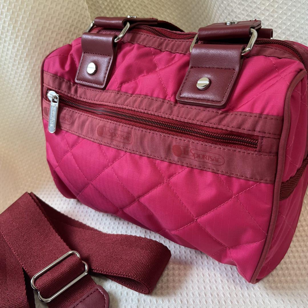 レスポートサック×神崎恵 MINI SATCHEL BAG ピンク　キルト LeSportSacレスポートサック 神崎恵 MINI SATCHEL BAGピンク