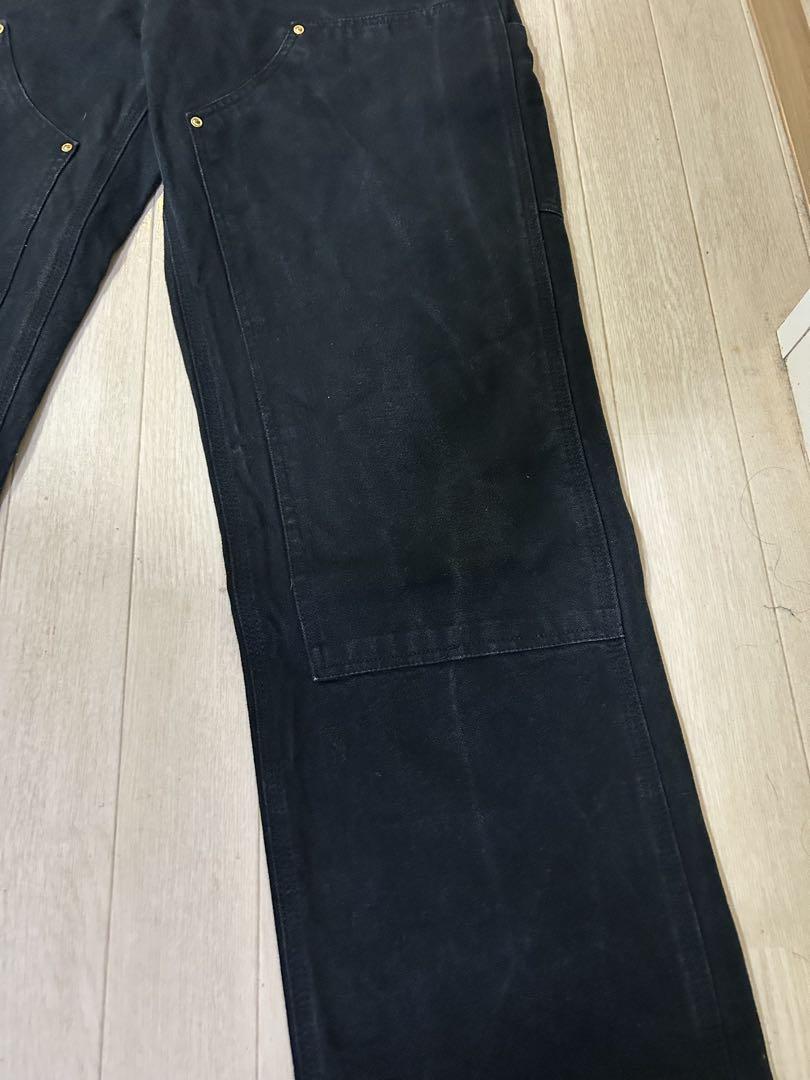 carhartt カーハートダブルニーパンツブラック　 made in USA