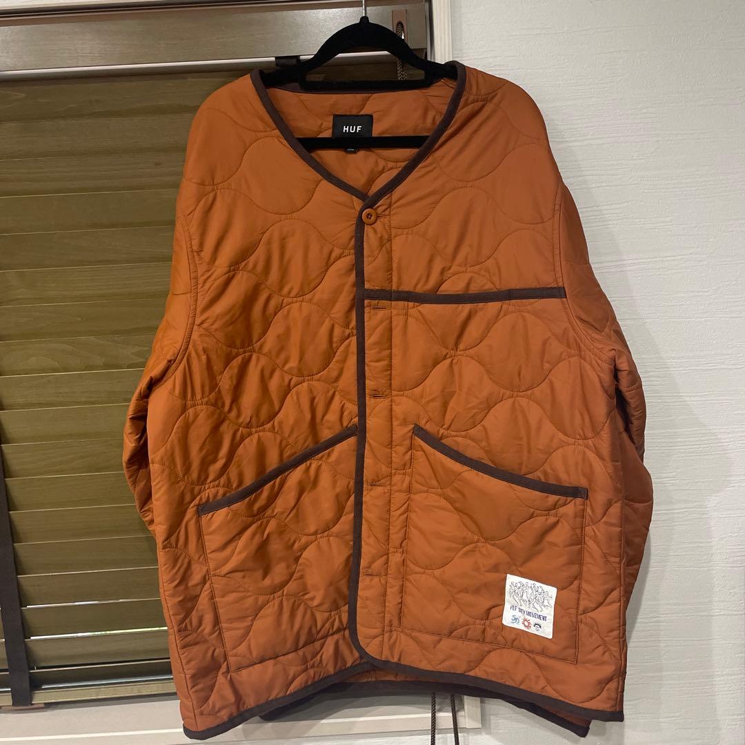 HUF ブラウン キルティングジャケット