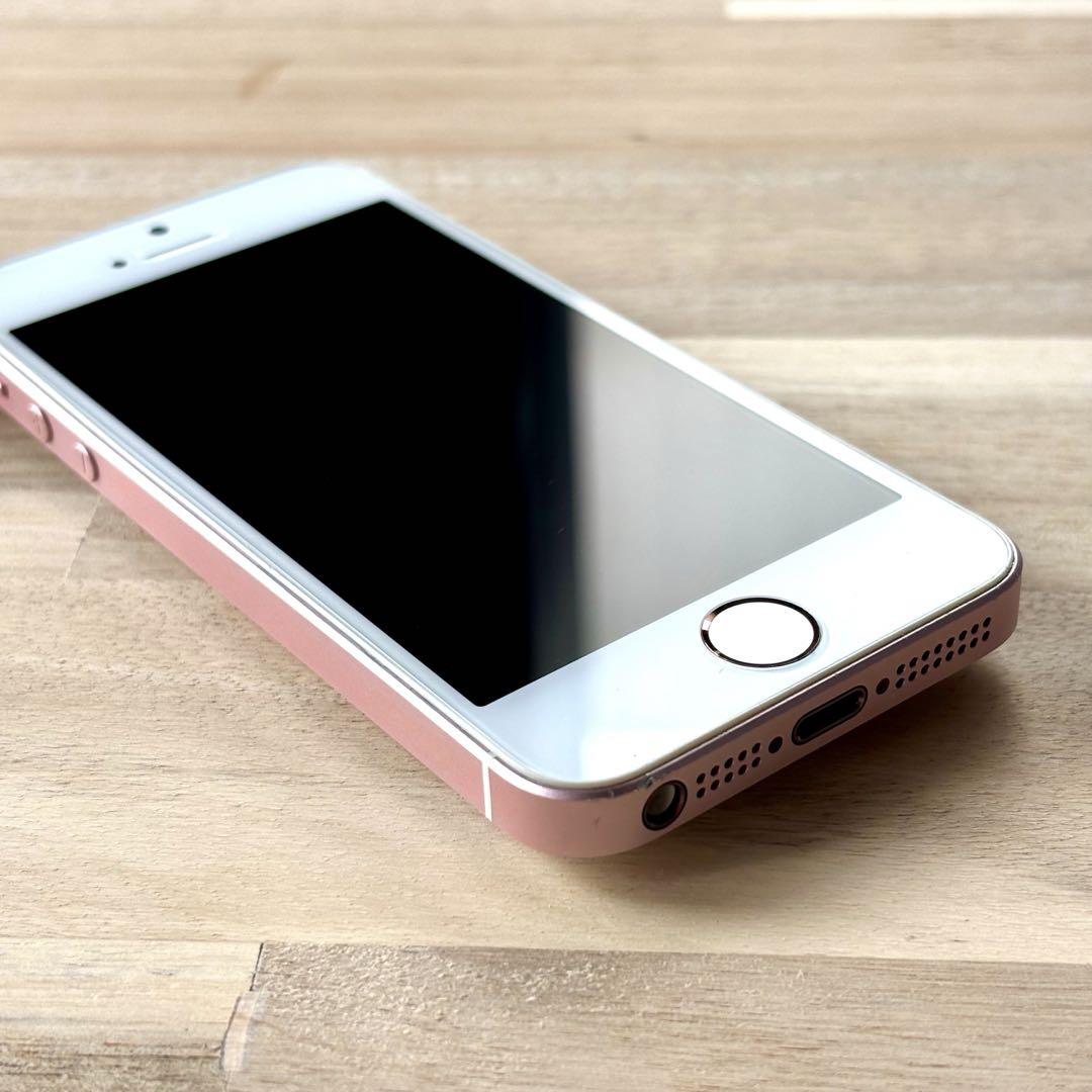 IphoneSE 64GB RoseGold SIMフリーバッテリー100％良品 IphoneSE Rose Gold 64GB SIMフリーバッテリー86