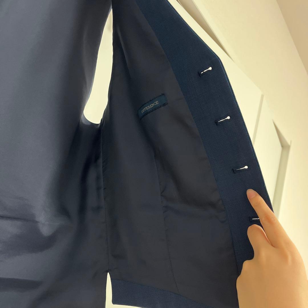 【美品】ネイビー　スーツ　スリーピース　difference