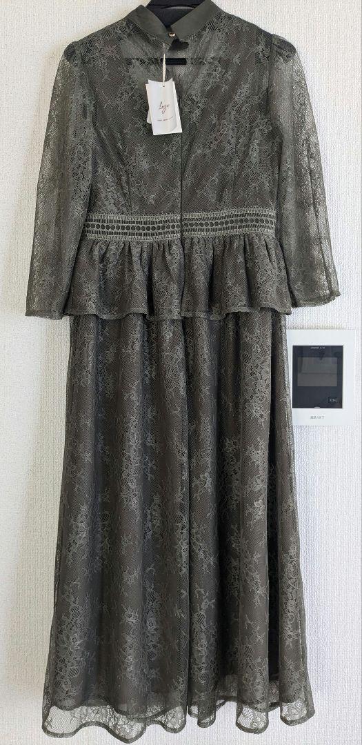 ぱんだ　新品【LEJA】レース花柄透けフレアロングワンピースドレス