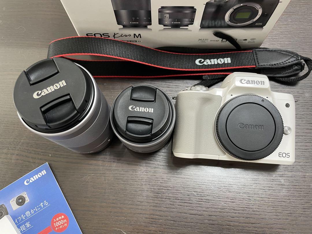 【あきな様専用】Canon EOS KISS M ダブルズームキット ホワイト 画像3