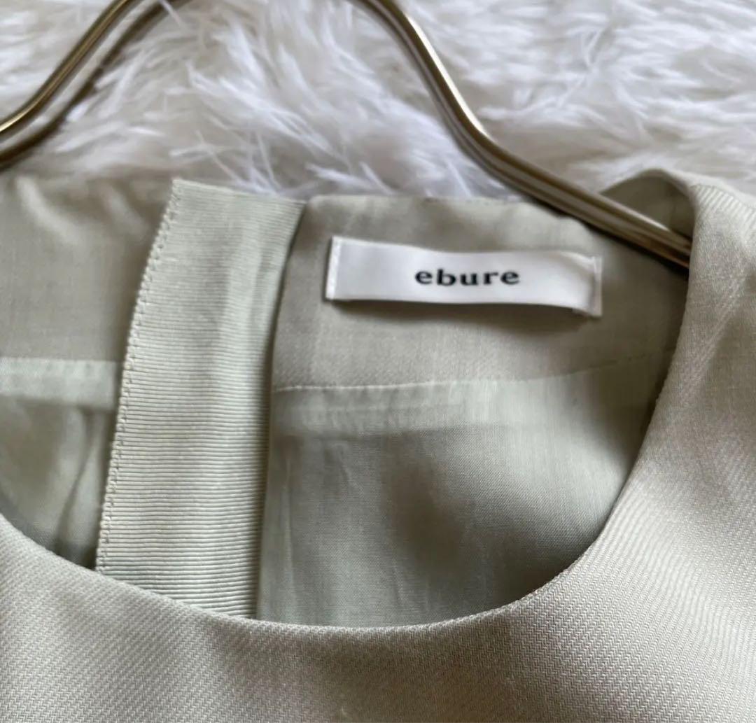 【新品】ebure 38 エブールドライビエラ ワンピース　黒　大人気　完売品 エブール ebure ワンピース グロスレーヨン 38 黒 ブラック