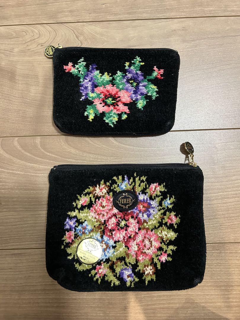 お値下げ！FELIER 花柄刺繍ポーチ 6点セット - メルカリ