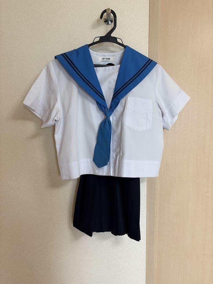 セーラー服上下セット Mサイズ 白/紺