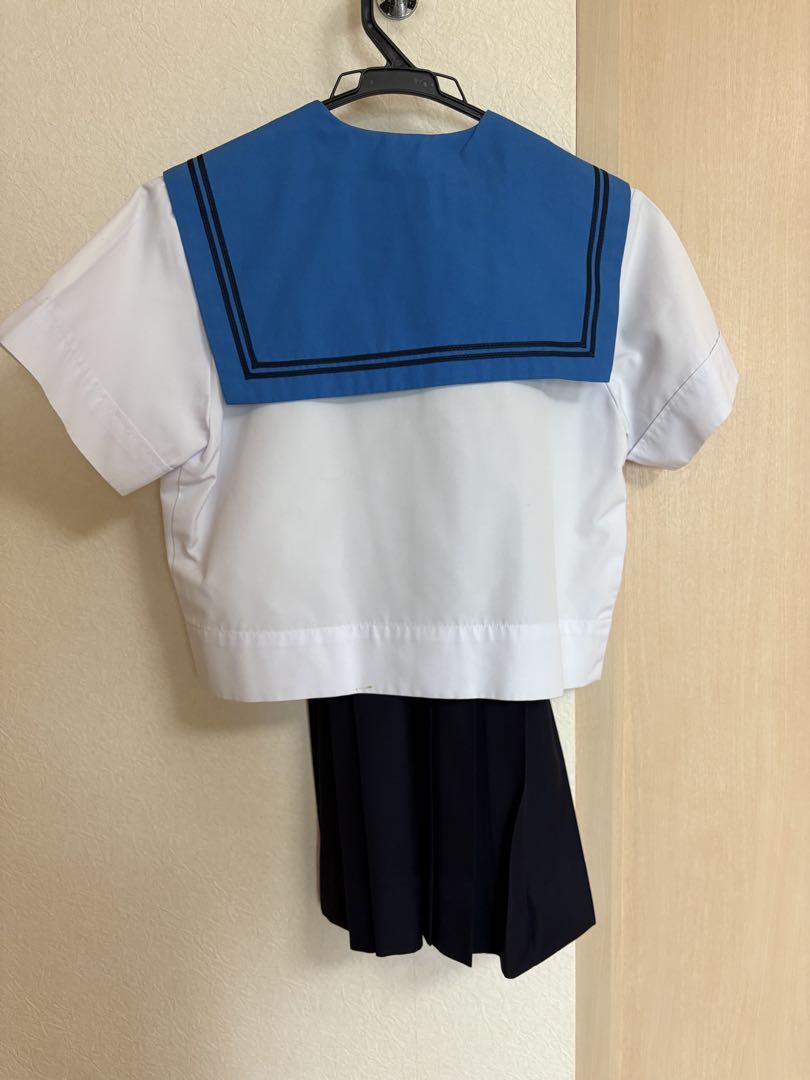 セーラー服上下セット Mサイズ 白/紺