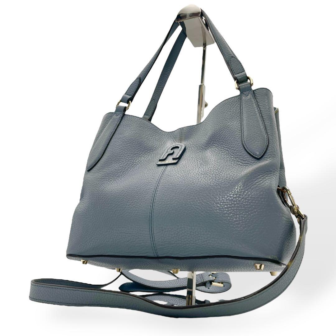 美品 フルラ レザー 2WAY ショルダーバッグ ダフネ アーチロゴ