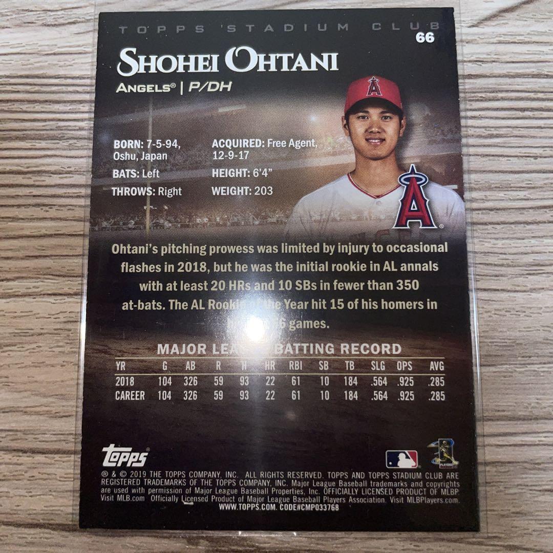 大谷翔平 2019 topps STADIUM CLUB - メルカリ