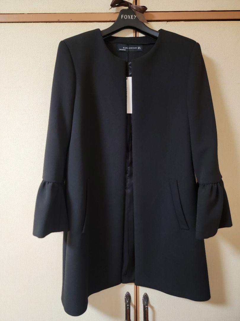 ZARA ノーカラー ブラックジャケット M ¥11,990