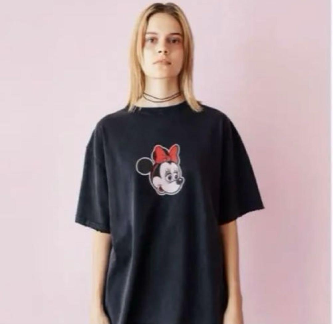 【在庫あり/即出荷可】 半袖 ブラック Tシャツ ミニー wcj 若槻千夏 メルカリ - ミッキー トップス