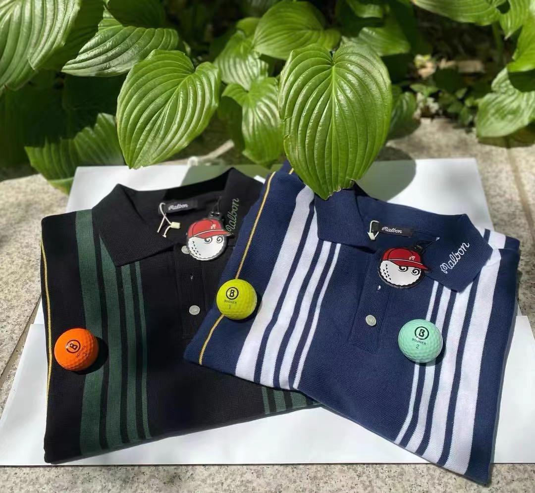【即発送】ゴルフ マルボン メンズ トップス 半袖 シャツ（Mサイズ）