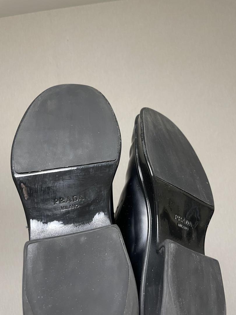 ★24AW PRADA プラダ レザー シューズ 靴 7.0 26.0cm