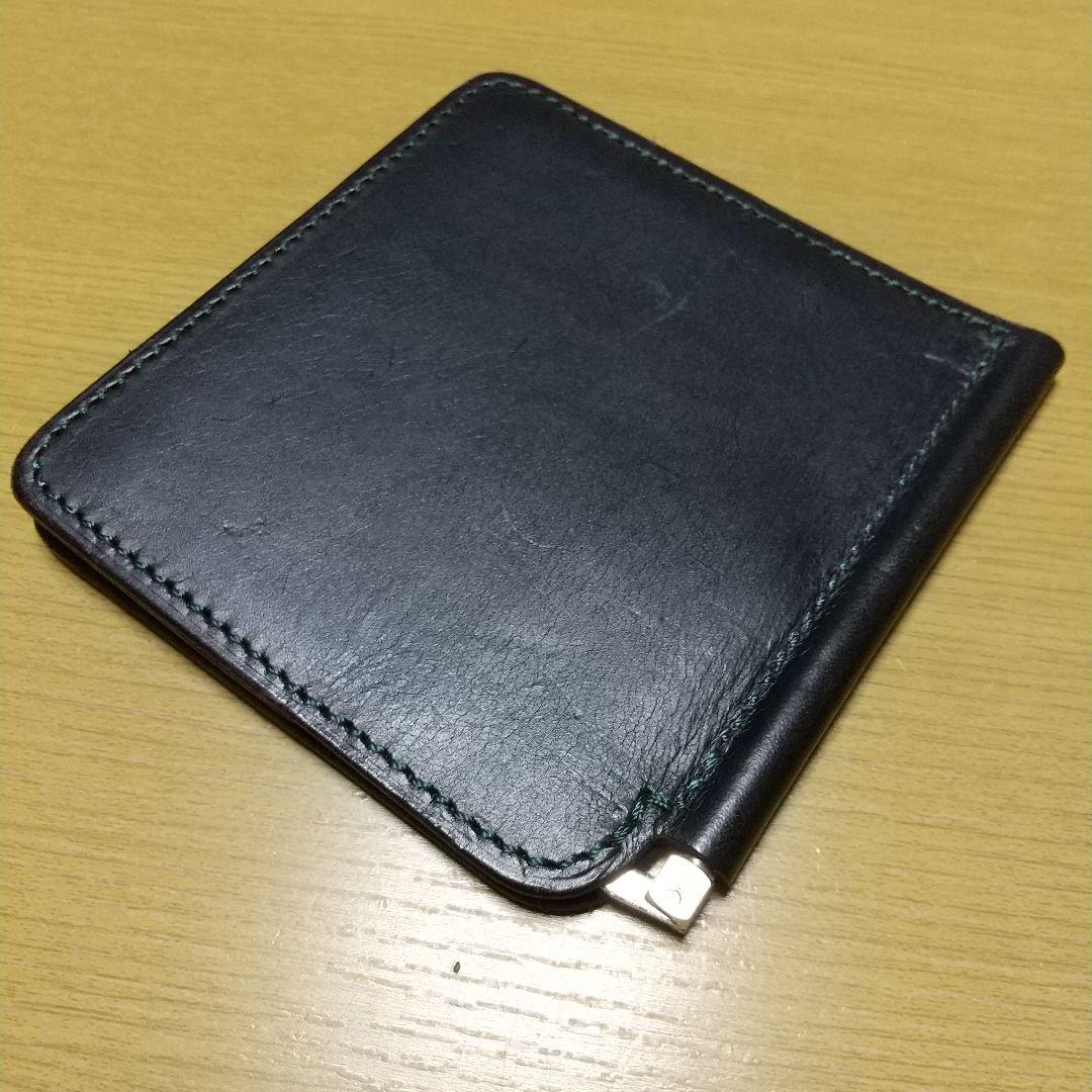 美品 日下公司 くさかカバン 上質レザー 本革 日本製 マネークリップ 札挟み