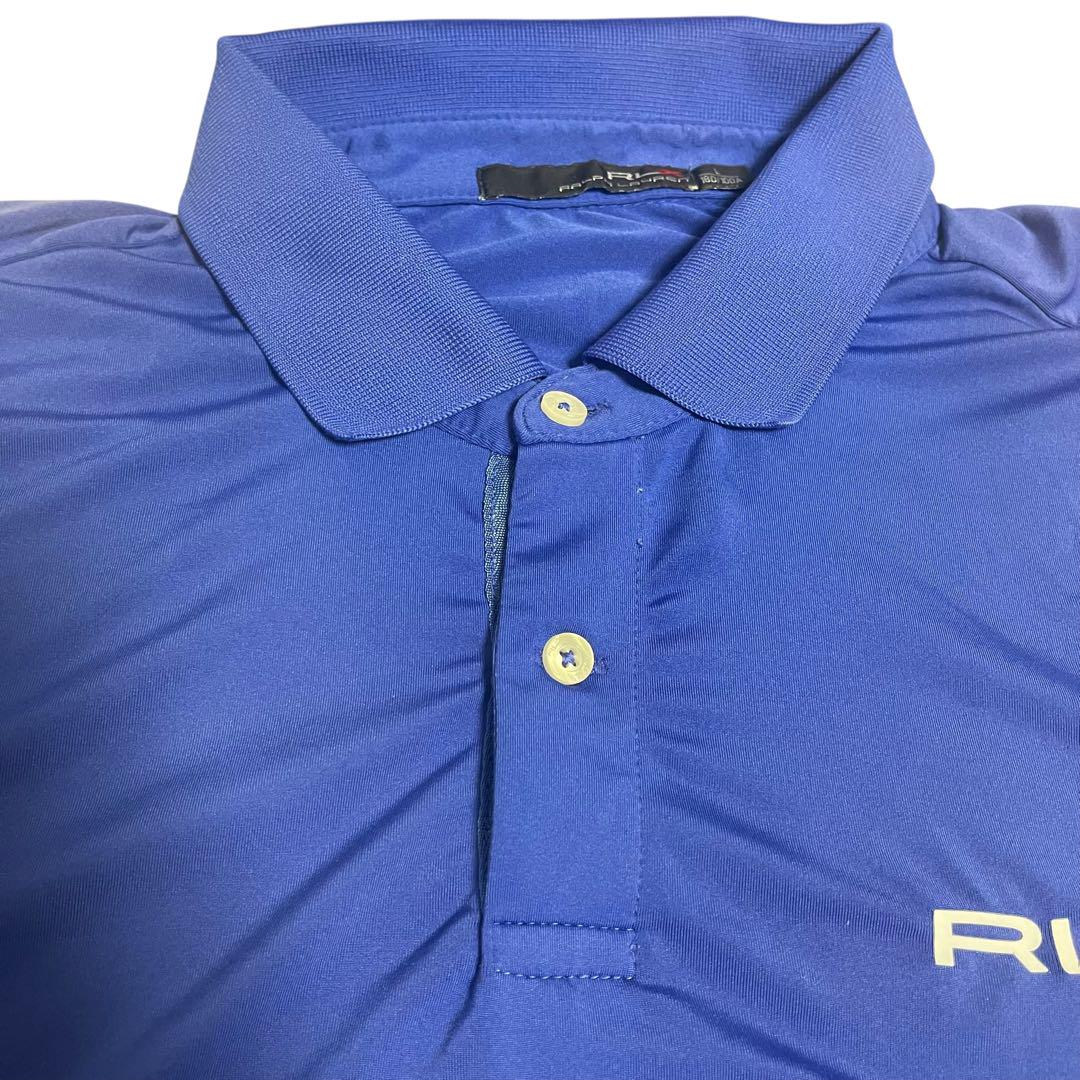 RLX アールエルエックス　ポロシャツ　メンズ　ゴルフ XL 青　半袖　ロゴ