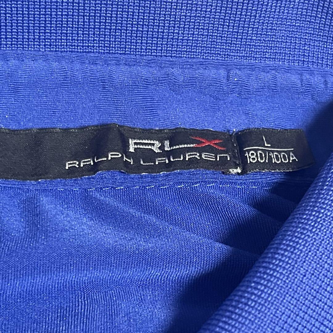 RLX アールエルエックス　ポロシャツ　メンズ　ゴルフ XL 青　半袖　ロゴ