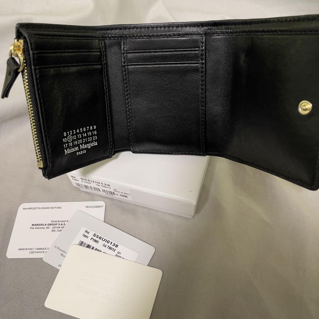 箱付きMaison Margiela マルジェラ コンパクト ウォレット財布 黒