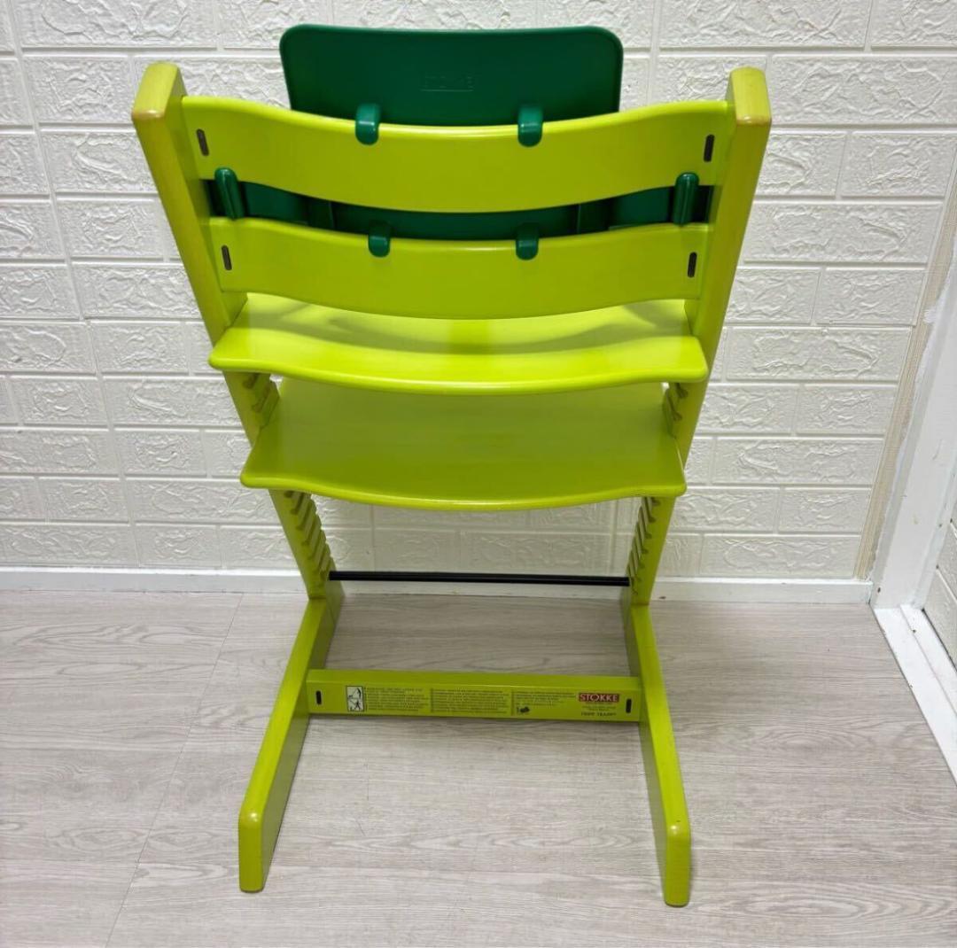 美品 ストッケ STOKKE トリップトラップ グリーン 緑 SN 4～