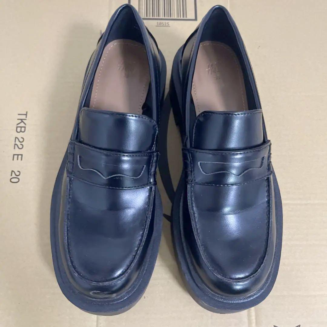 HM 厚底 革靴 ローファー 38 今月限定/特別大特価 HM 厚底 革靴 ローファー 38 今月限定/特別大特価