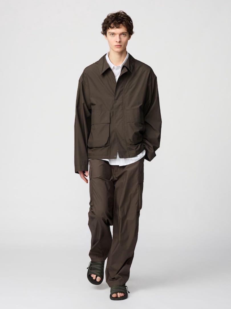ユニクロC コットンショートブルゾン　ブラック　L ユニクロシー UNIQLO C コットンショートブルゾン 25SS