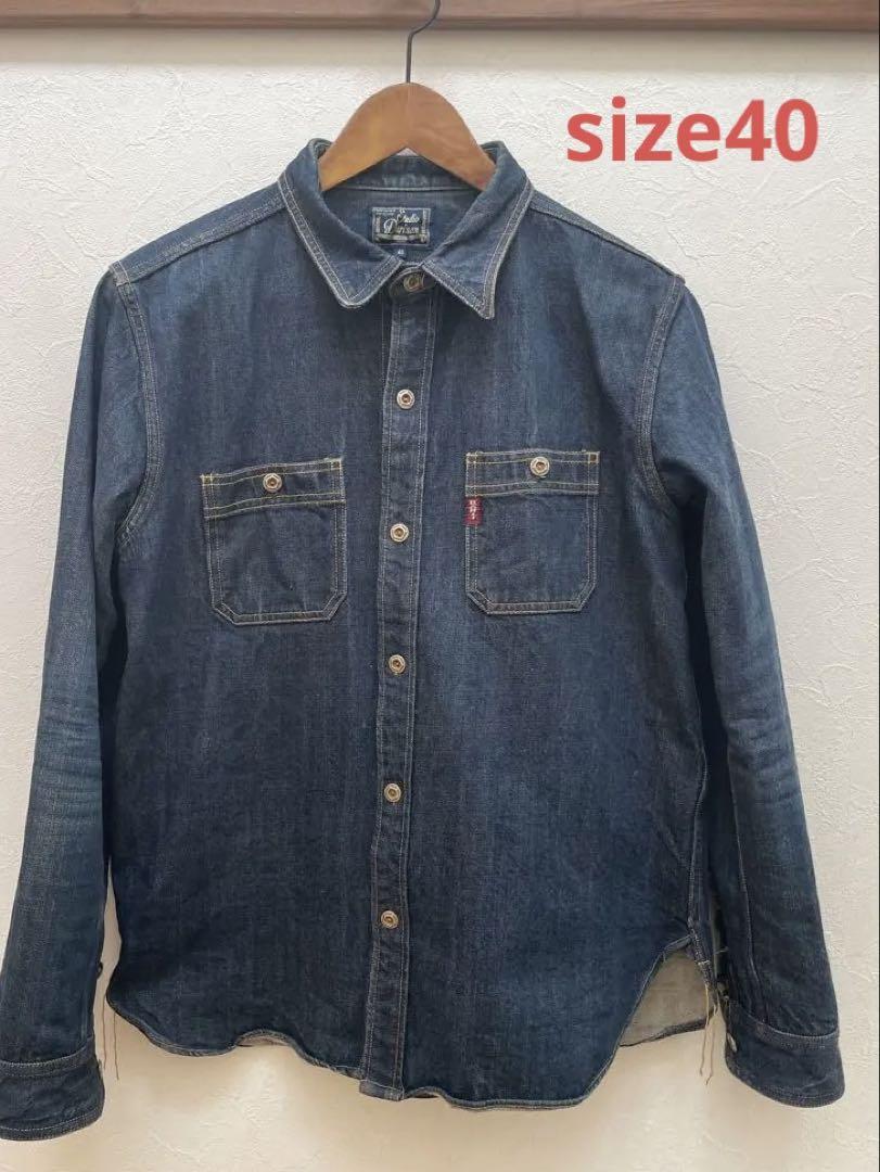 ステュディオ・ダルチザン 14ozデニムシャツ　size40