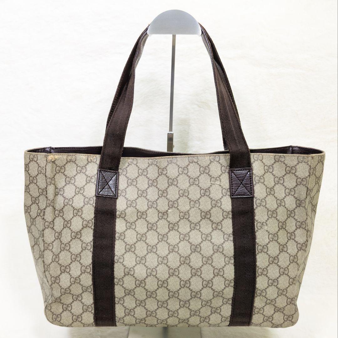 GUCCI グッチ GG柄 トートバッグ PVC 大容量 A4収納 レディース