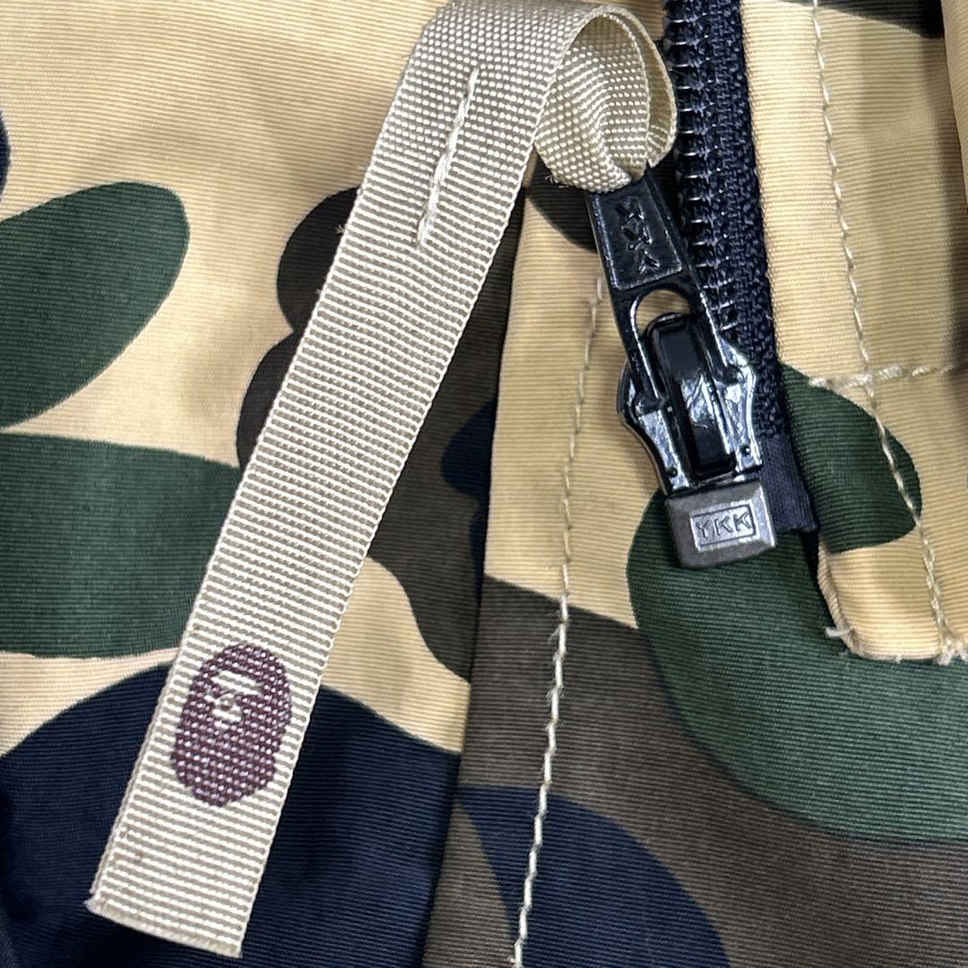 A BATHING APE 初期 90s カモ 迷彩 ナイロン ジョニジャケ L A BATHING APE 初期 90s カモ 迷彩 ナイロン ジョニジャケ L