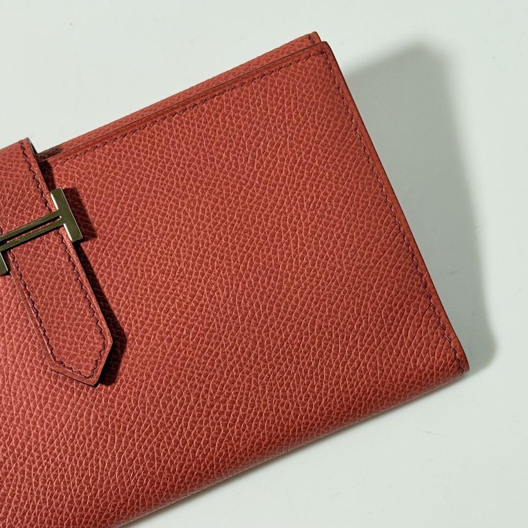 ⭐️新品同様⭐️　エルメス ベアン デュプリ ヴォーエプソン　三つ折り財布