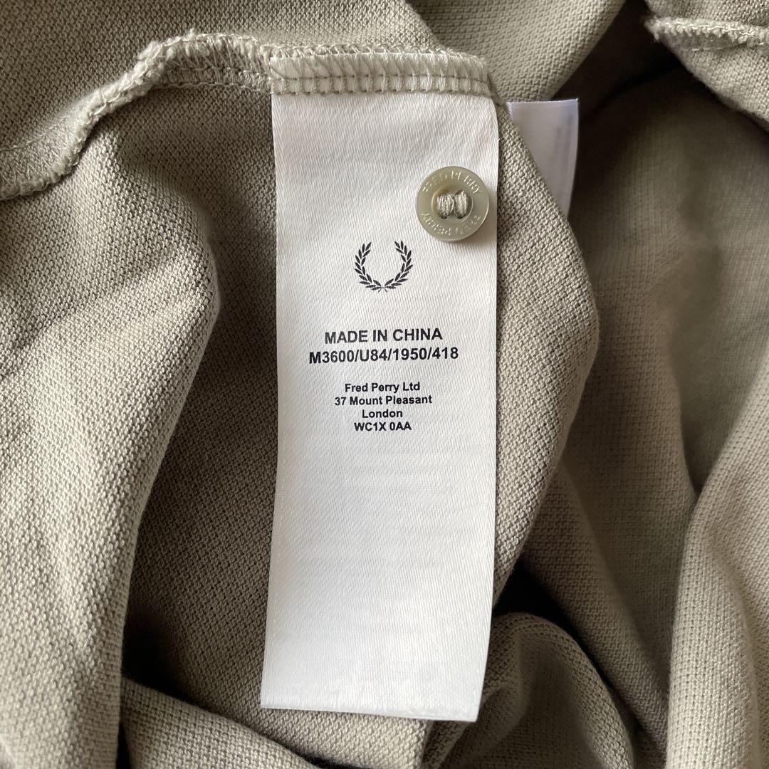 FRED PERRY ポロシャツ M カーキ