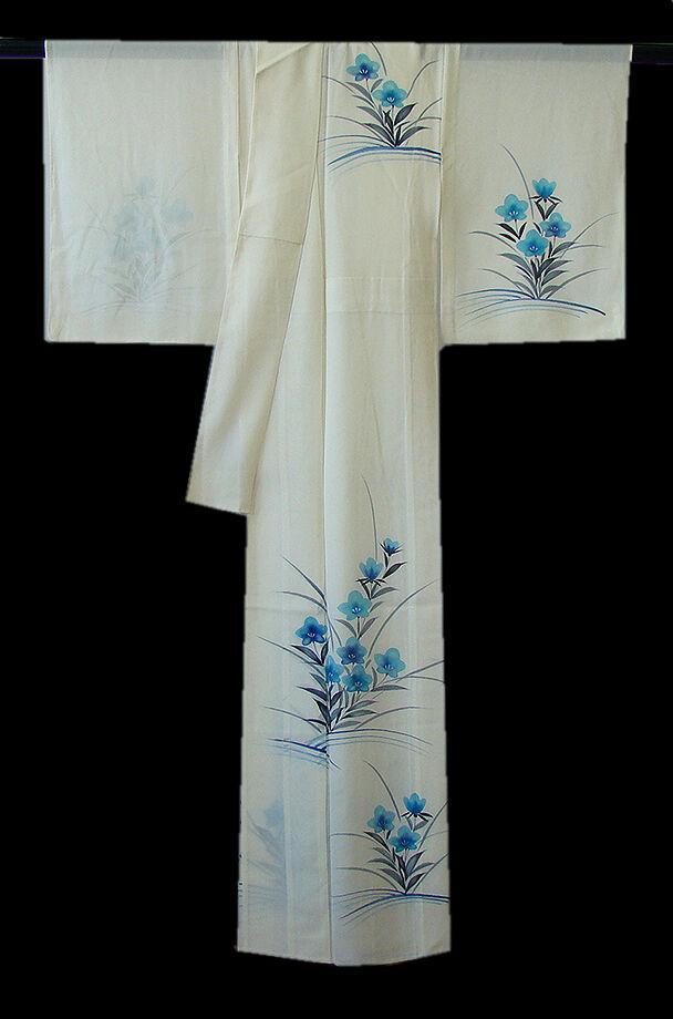 ☆美品 S寸 夏物 3本絽の附下げ・訪問着(正絹) 未使用 H963☆