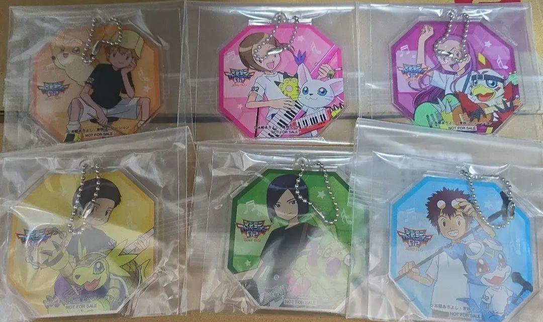 デジモンアドベンチャー02 アクリルキーホルダー 6 種 デジモンショップ デジモンアドベンチャー02 カラオケの鉄人 アクリルキーホルダー