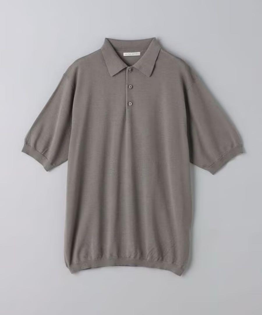 UNITED ARROWS ウール ハイゲージニット ポロシャツ ウォッシャブル