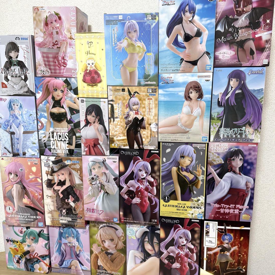 最新 美少女系 水着 プライズ フィギュア 24個 まとめ売り 着せ恋 リゼロ